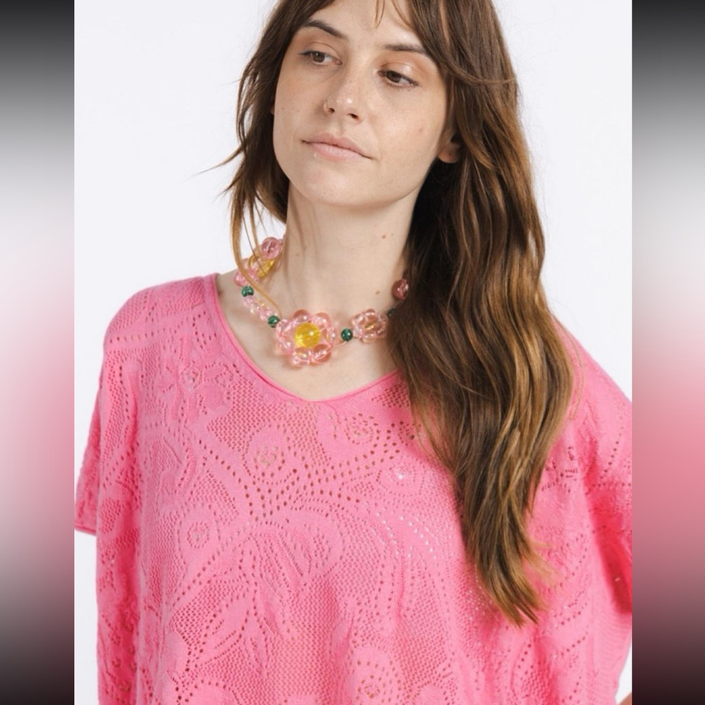 Misha & Puff Lace Long Tee in Bloom, XS/S